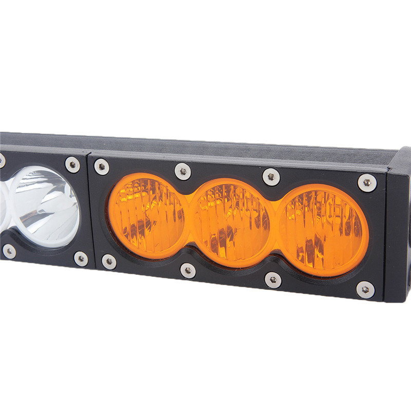 off road led light bar with yellow and white 10W Cree PC lens DHCB-L120SDC
