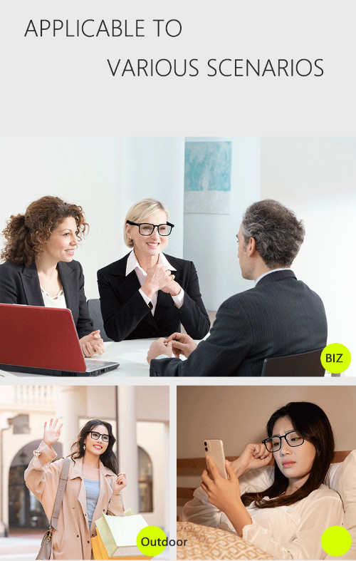 PC Arms AI Glasses Translator , Anti Blue Light Smart Glasses Waterproof For Man And Woman