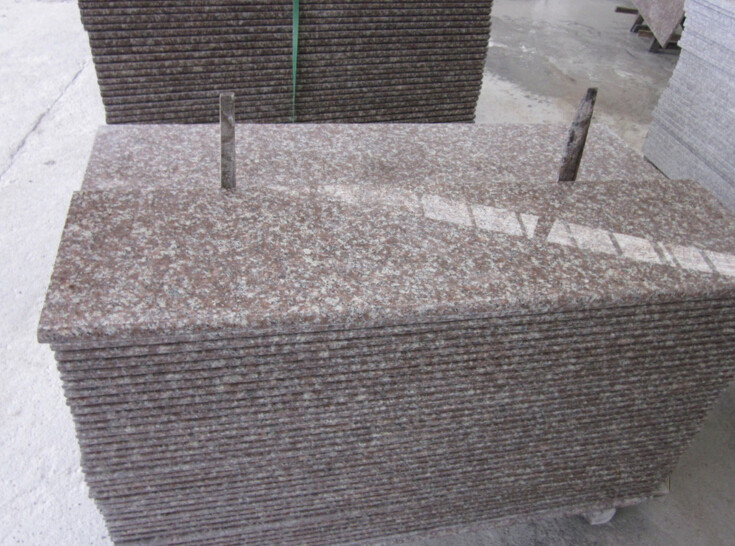 G687 Peach Flower Red Granite Stone Slabs For Bathroom Wall Tiles