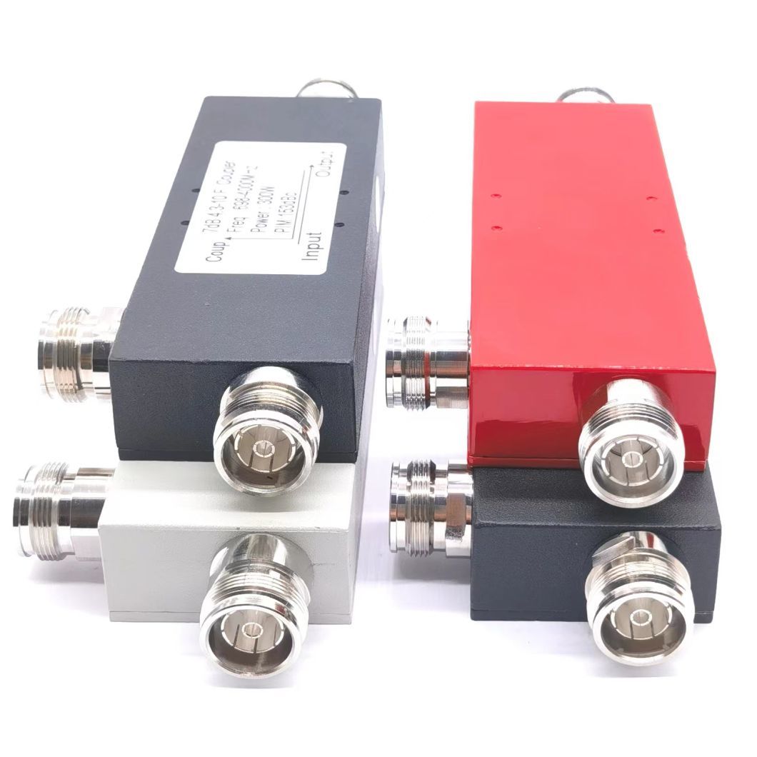 698MHz-3800MHz 10dB Coupling Degree 300W 0.96dB Low Insertion Loss Cavity Directional Coupler