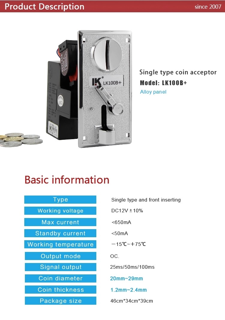 Higher Recognition Rate Coin Acceptor Arduino For Play Free Game Car Racing