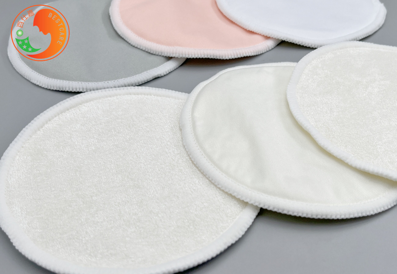 Non Sensitive Washable Breast Pads Natural Cotton Bamboo Reusable Breast Pads