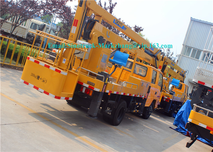 XCMG 14/17/20m Elevating Platform Truck / Man Lift Boom Truck 3 People Seating :