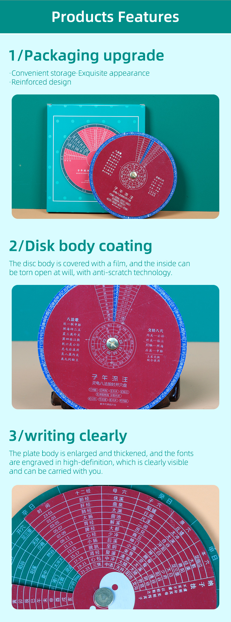 Chinese Classical Acupuncture Plate Chinese Medicine Point Selection For Gifts