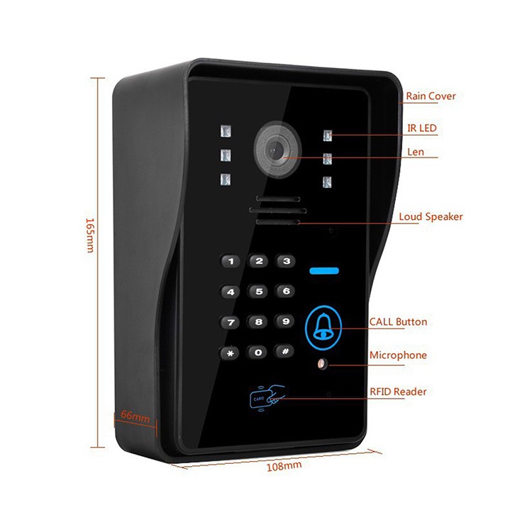 Good Quality TCP/IP WIFI Video Door Phone With RFID Card Reader Access Control Systems Remote Control Door Bell
