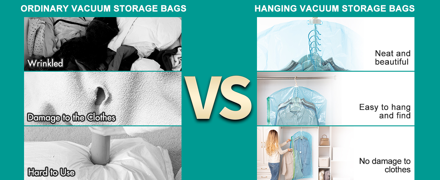 hanging vacuum storage bags