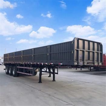 CIMC 40FT 3 Axle tare weight 8.5t 1300*2500mm heavy duty mechanical suspension 13pc leaf spring Wall Side Rollover semi trailer