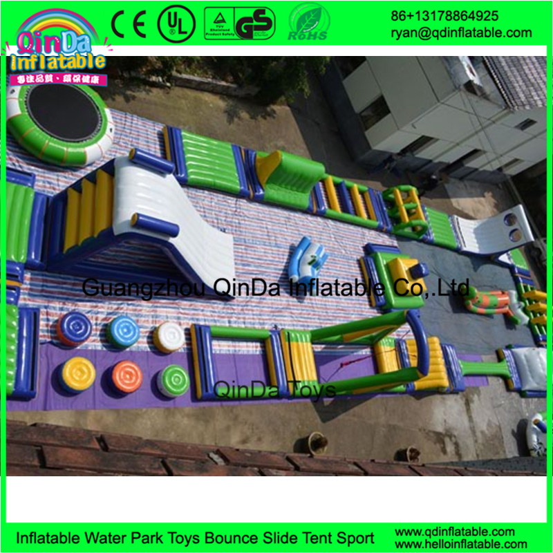 Custom design outdoor adults giant inflatable floating water park for open water entertainment from Guangzhou