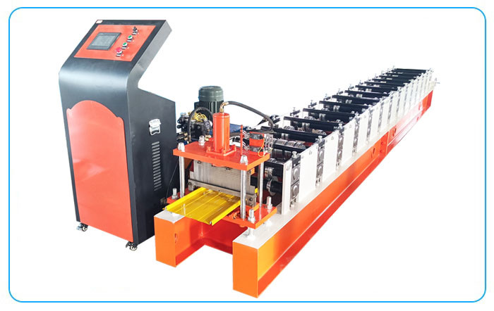 Self Lock Standing Seam Roof Sheet Roll Forming Machine With Hydraulic Cutting