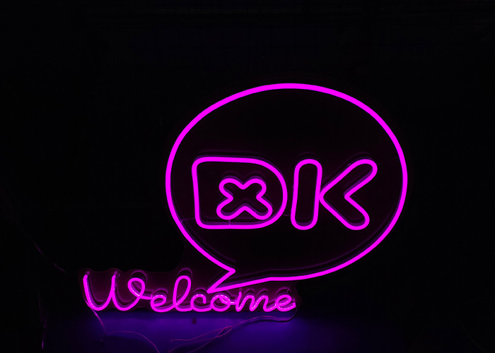 High Performance Welcome Custom Led Neon Signs Pink color 12v