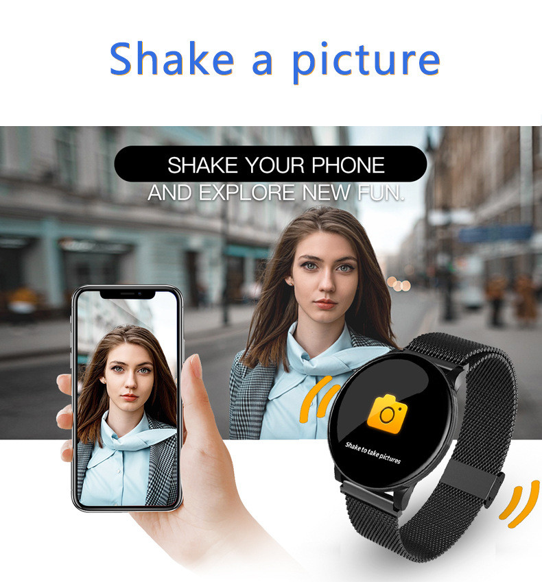 Android / Ios Wallpaper Smartwatch For Lady Full Touch Ips Screen 31.8g Weight