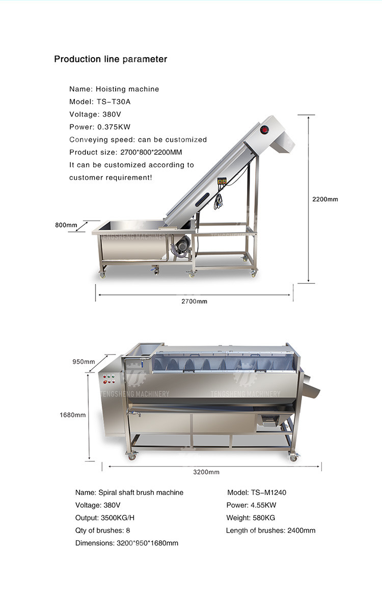 Multifunctional Fruit And Vegetable Processing Line Hoisting Machine