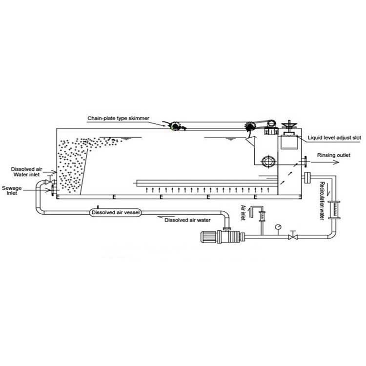 Municipal Domestic Sewage Treatment Equipment Multiphase Mixture Type 1-100 m³/h Dissolved Air Flotation
