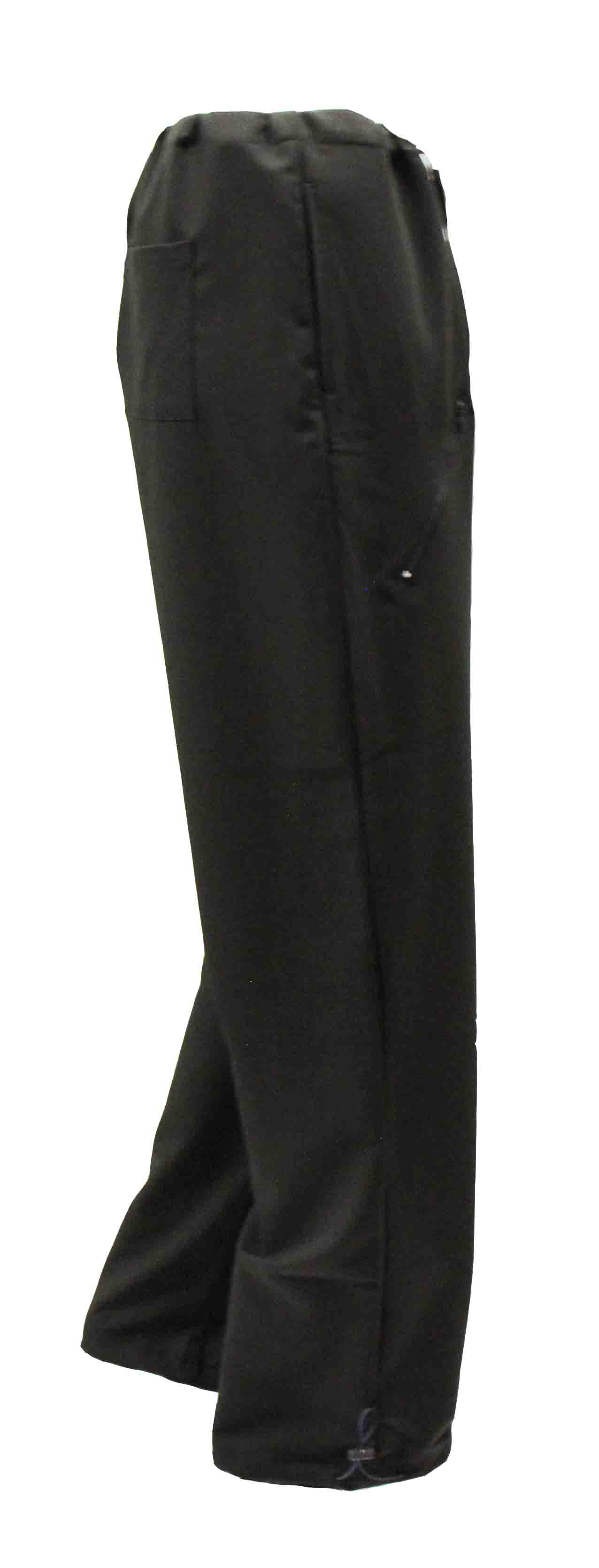 155 GSM Polyester 65% Cotton 35% Unisex Black Trousers Medical Uniform Scrubs Pants With Rope