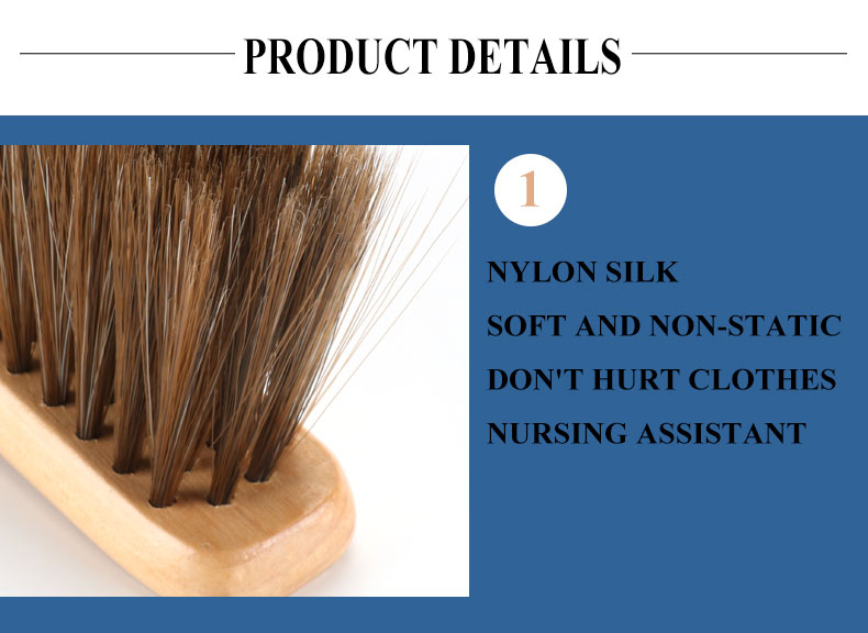 Customized Packaging Natural Wooden Handle Cleaning Brush Straight Shank For Household