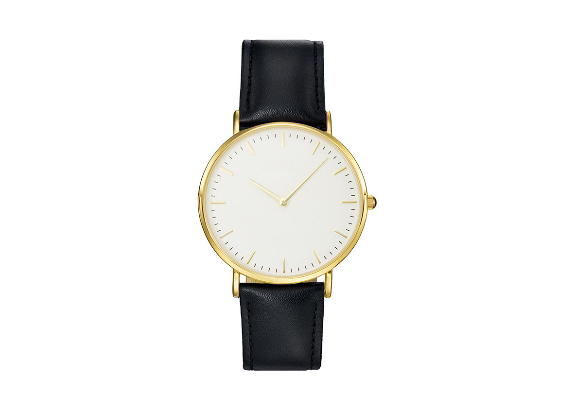 7mm Thickness Style Quartz Ladies Wrist Watches Alloy Genuine Leather Strap 2 Hands