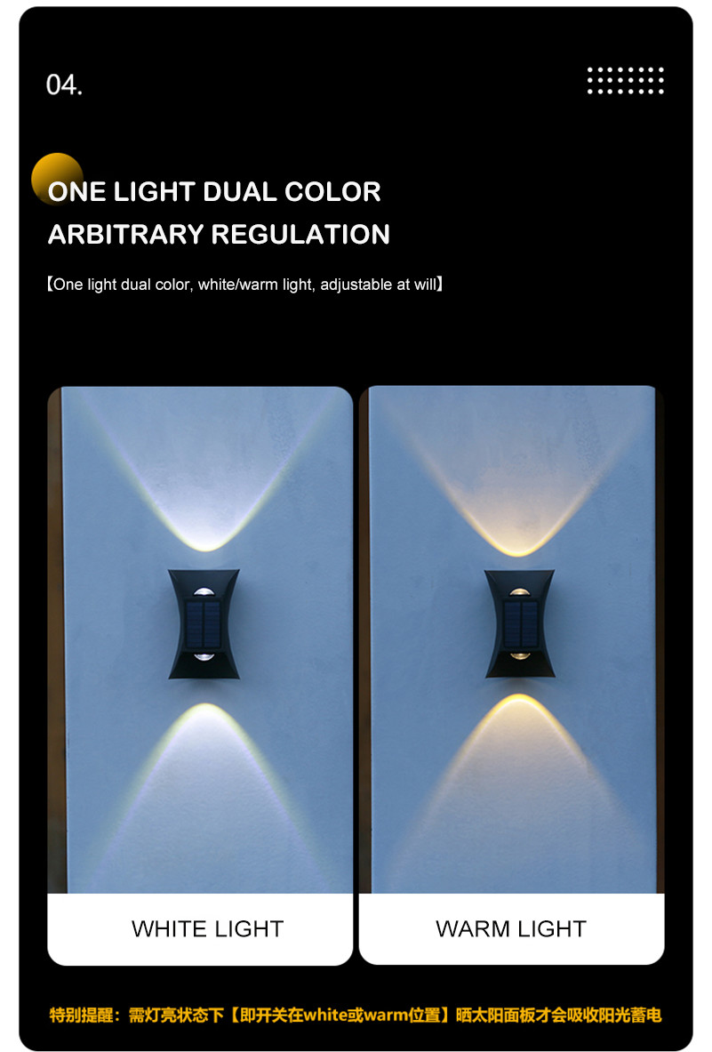 IP65 Waterproof Solar Energy Save Lamp Outdoor Wall Sensor