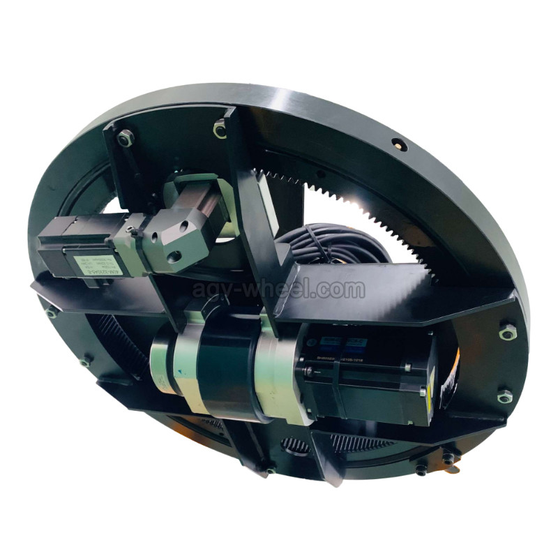 Black 30L 400W Motor AGV Drive Wheel Double Support Structure