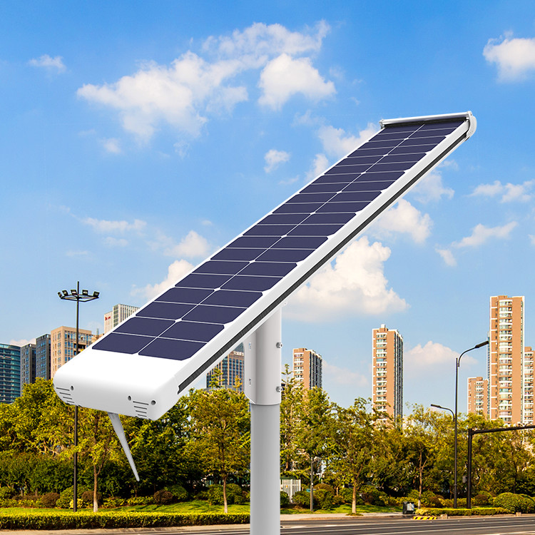 Good Heat Dissipation Automatic Self Cleaning Solar Panel Street Light 100 Watt Solar Panel Aluminium Alloy Case