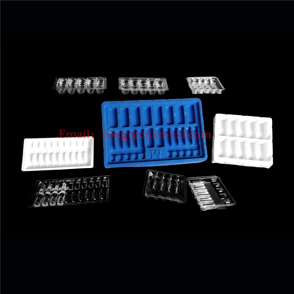 1.8mm White PP 10ml Medical Plastic Blister Packaging Insert Tray For Vial
