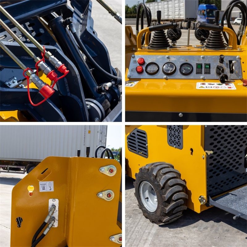Gasoline Wheel EPA Compact Skid Loader 4x4 Backhoe Loader