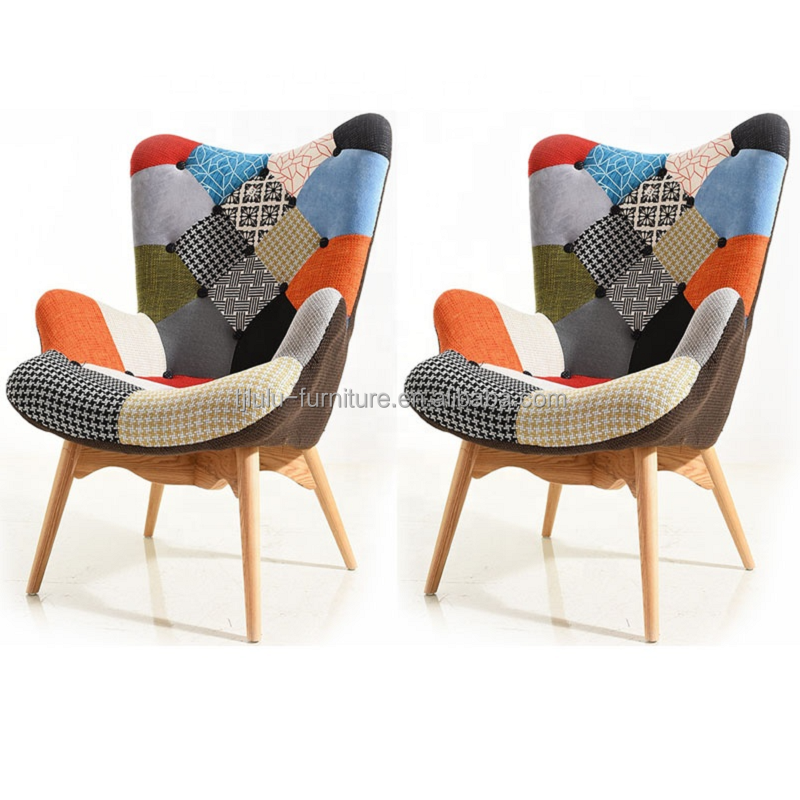 General Mail Packing Home Furniture Customized Practical Economy Leisure Livingroom Chair with Wood Leg Study Chair