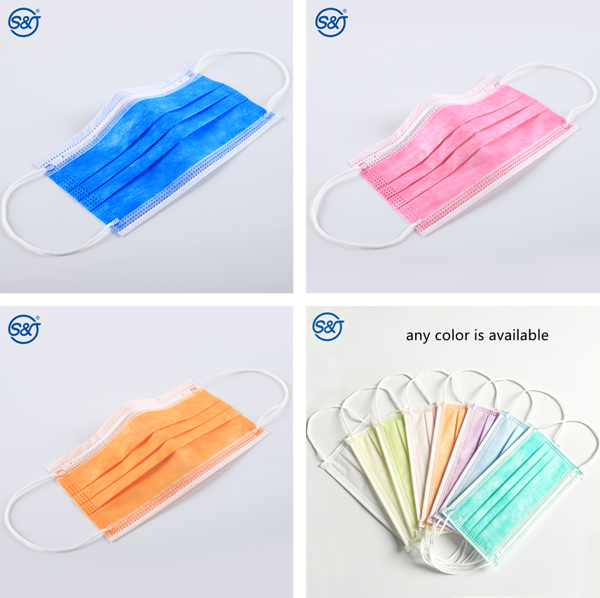Wholesale factory 3ply non-woven disposable medical face mask with ear-loop protect masker