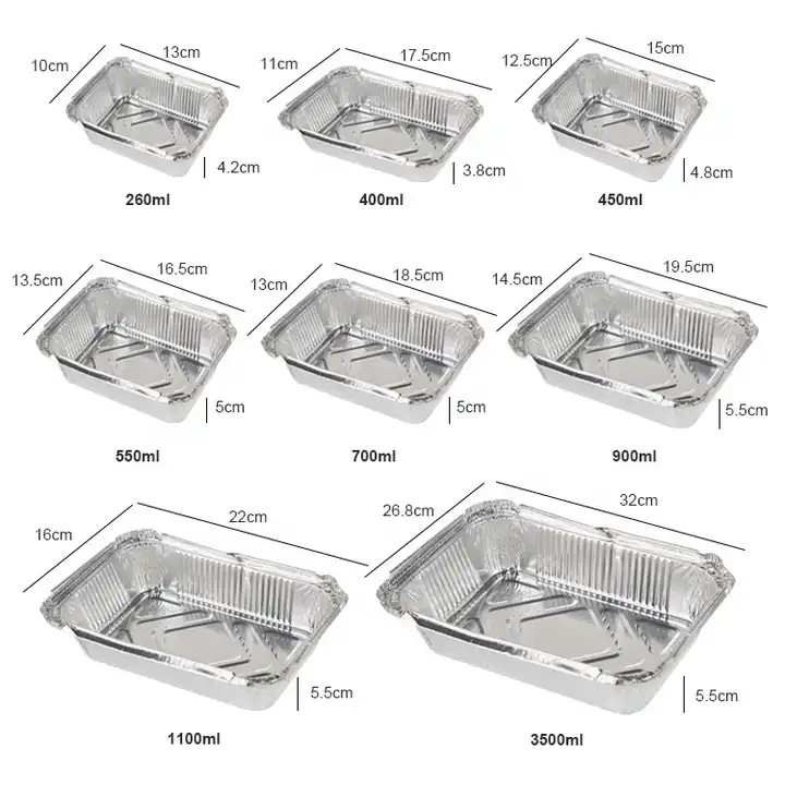 Aluminum Pan Container With Various Sizes OEM Available