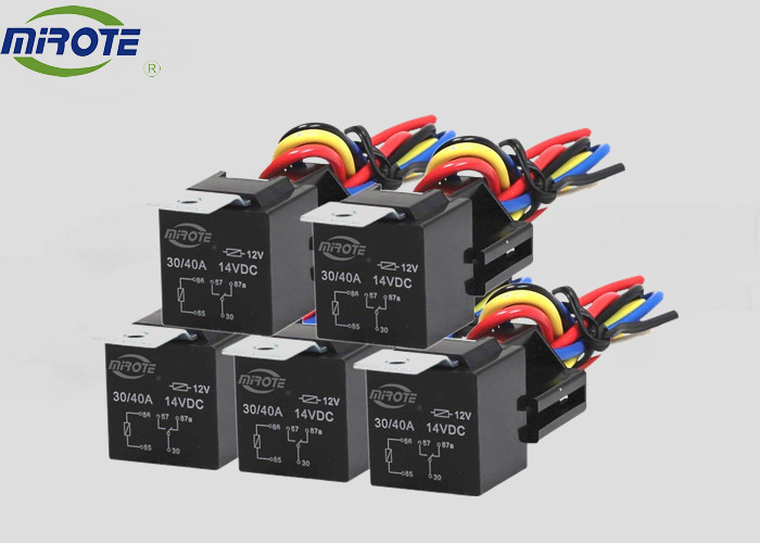 30 Amp 40 Amp Automotive Relay Socket 12 Volt 24volt With Harness And Metal Backrest