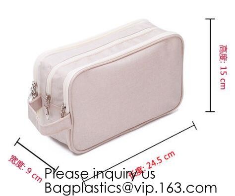 New Fashion Travel Makeup Brush Mesh Cosmetic Bag,Portable Canvas Travel Organizer Cosmetic Bag Toiletry Makeup Wash Bag
