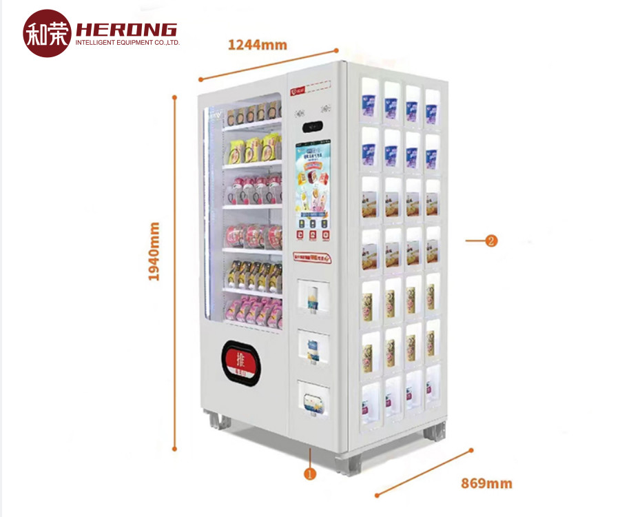 Instant Noodles Drink Self Vending Kiosk Cashless Payment