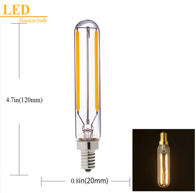4W T20 Clear Edison Bulbs LED 2700K 240V E12 E14 Vintage Tubular Light Bulbs