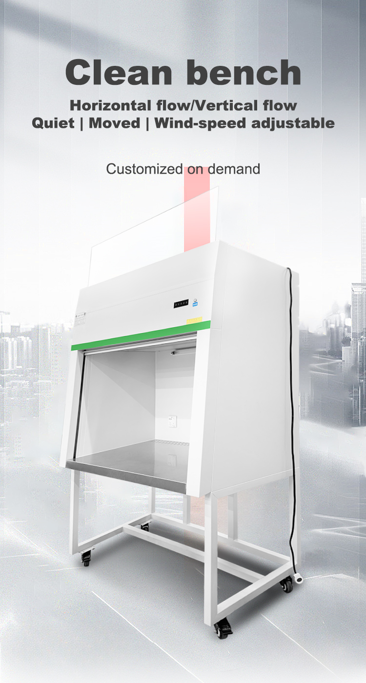 Clean Room Vertical Laminar Flow Hood Biosafety Cabinet Clean Bench Customized