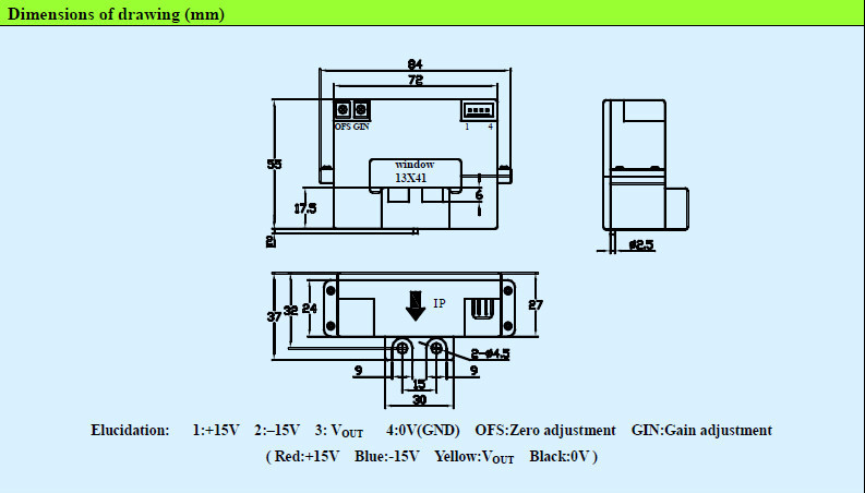 Customized Open Loop Current Sensor 600A , Hall Effect Current Transducer