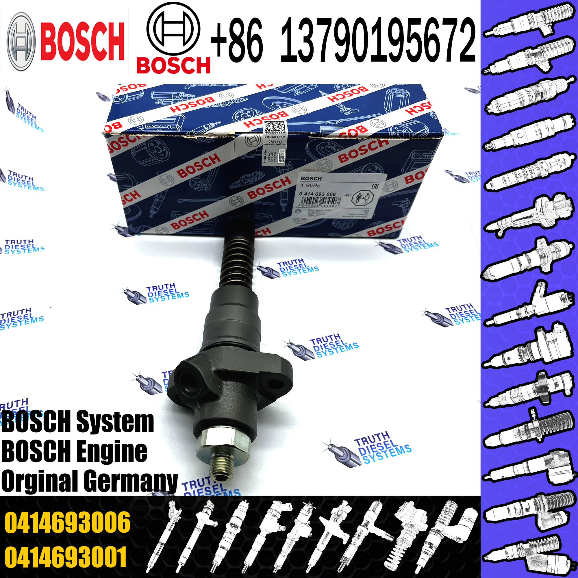 Diesel engine fuel injector unit pump 0414693006 fuel injection unit pump 21079032 0414693006