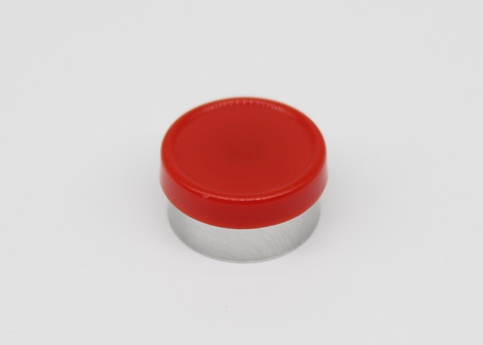 13mm Red Smooth Flange Flip Off Aluminum Plastic Cover For Injection Vials