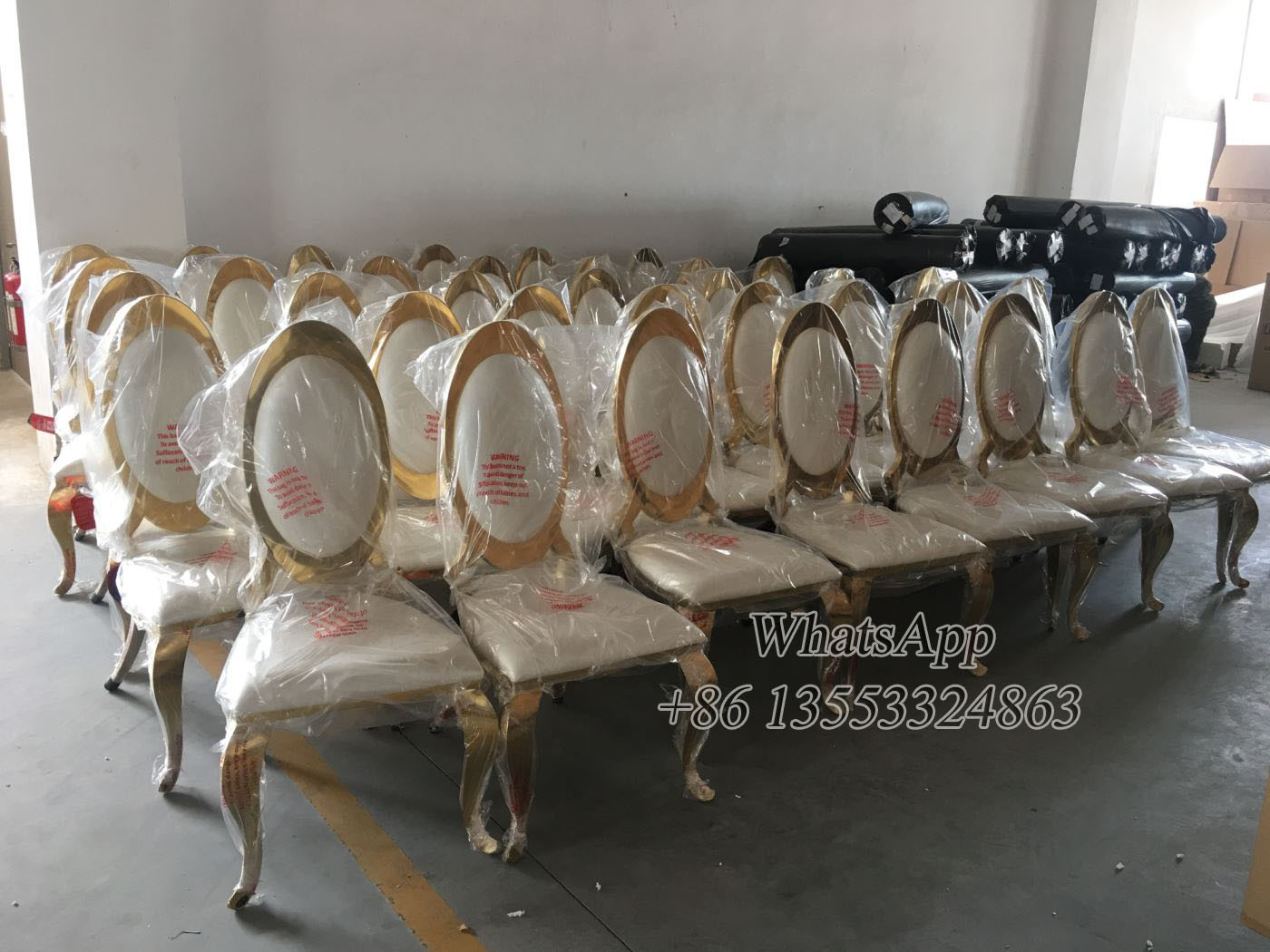 Luxury Gold Stainless Steel Dining Table with Chair For Sale (YS-4)