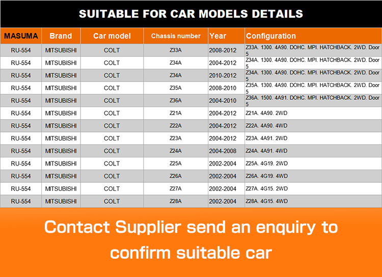 V64W 4013A136 4013A135 MN186217 Car Mountings for MITSUBISHI COLT Z21A 4D56T Engine