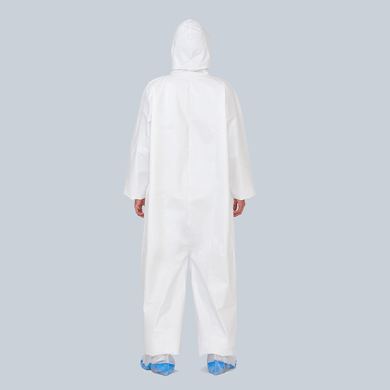 Breathable Medical Protective Clothing 60g Microporous Suit Chemical Resistant