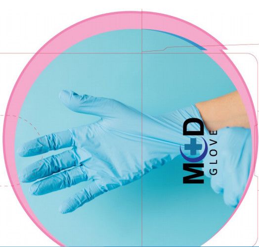 Blue Powder Free Work Biodegradable Nitrile And Latex Gloves