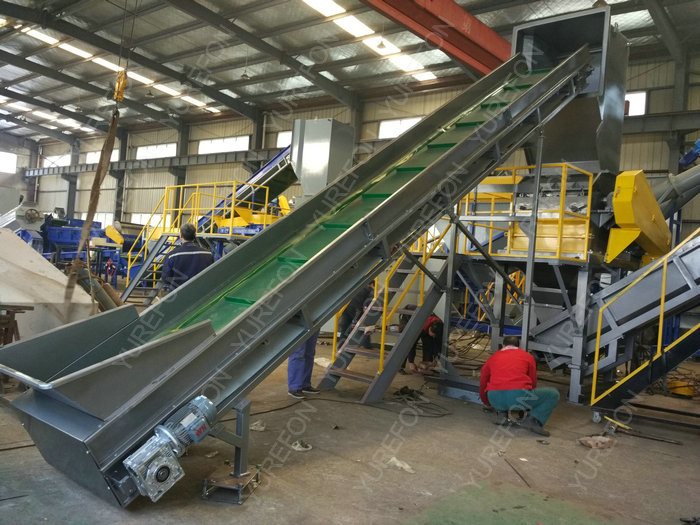 304 Stainless Steel 150 KW Polythene Bags Recycling Machines 300 Kg / H Full Automatic