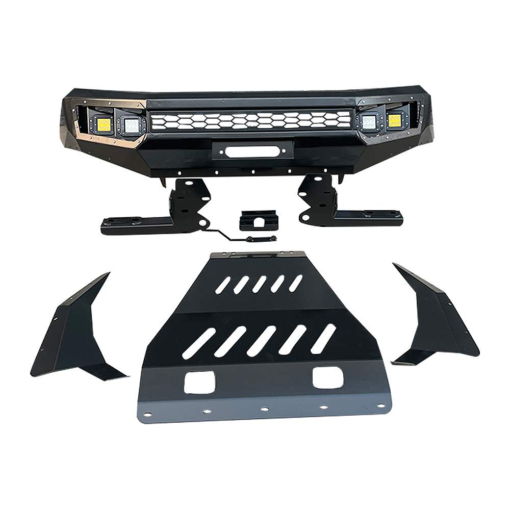 NP300 Body Parts Black Steel Front Bumper and Rear Bumper for Nissan Navara