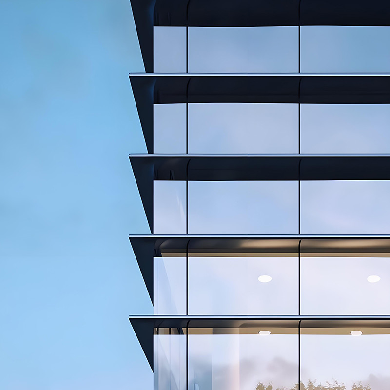 Commercial Window Curtain Wall Rectangular Shape Soundproof Curtain Wall
