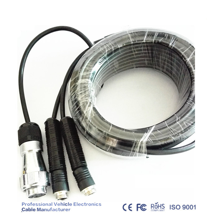 Waterproof Cctv Camera Extension Cable 5 Pin Female To Female Trailer