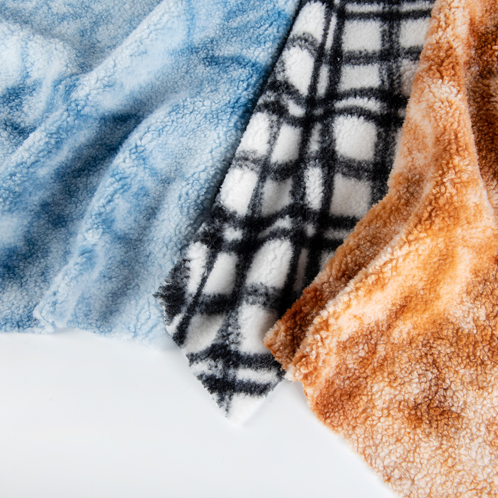 Fashional Plush Fabric 300gsm Sample Free for 100% Recycled Polyester Sherpa Teddy Fabric