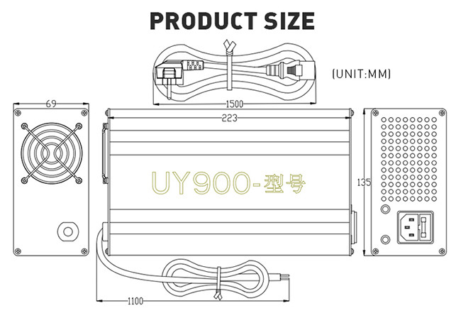 84V 8A Motorcycle Lithium Battery Charger Safety Charger AC TO DC ROHS