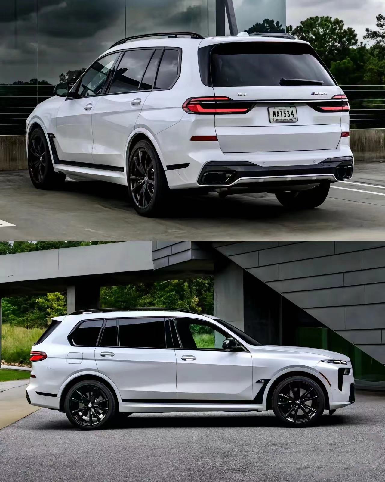 For BMW X7 Carbon Fiber Body Kit X7 OEM Style Carbon Fiber Front Lip Diffuser Large Light Shade Body Kit