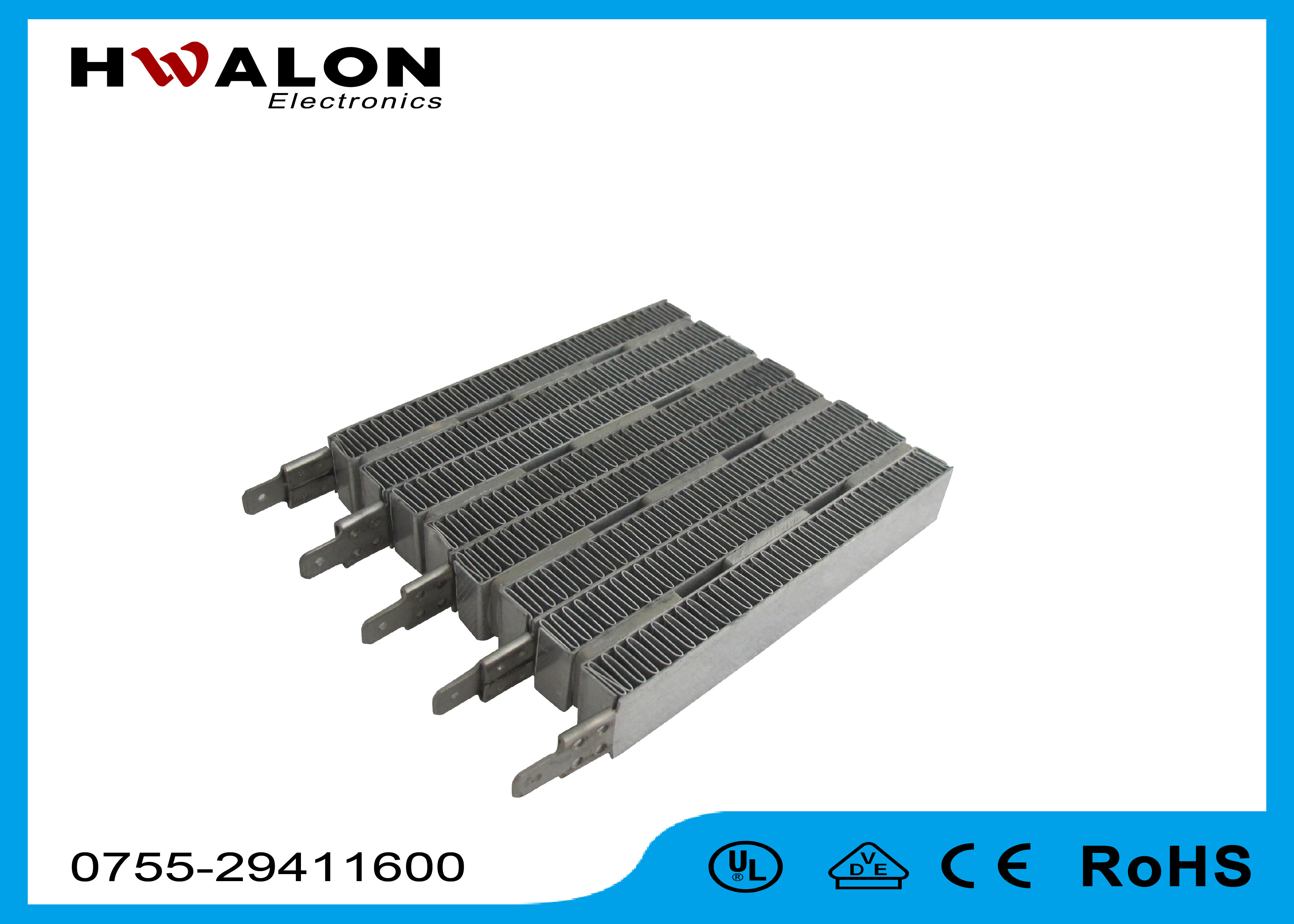 120 × 107 × 15 Mm 1600w Ptc Air Heater With Terminal Used In Thermal Retention