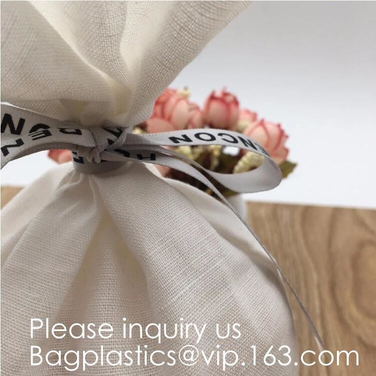 Drawstring Bags Reusable Muslin Cloth Gift Candy Favor Bag Jewelry Pouches for Wedding DIY Craft Soaps Herbs Tea Spice B