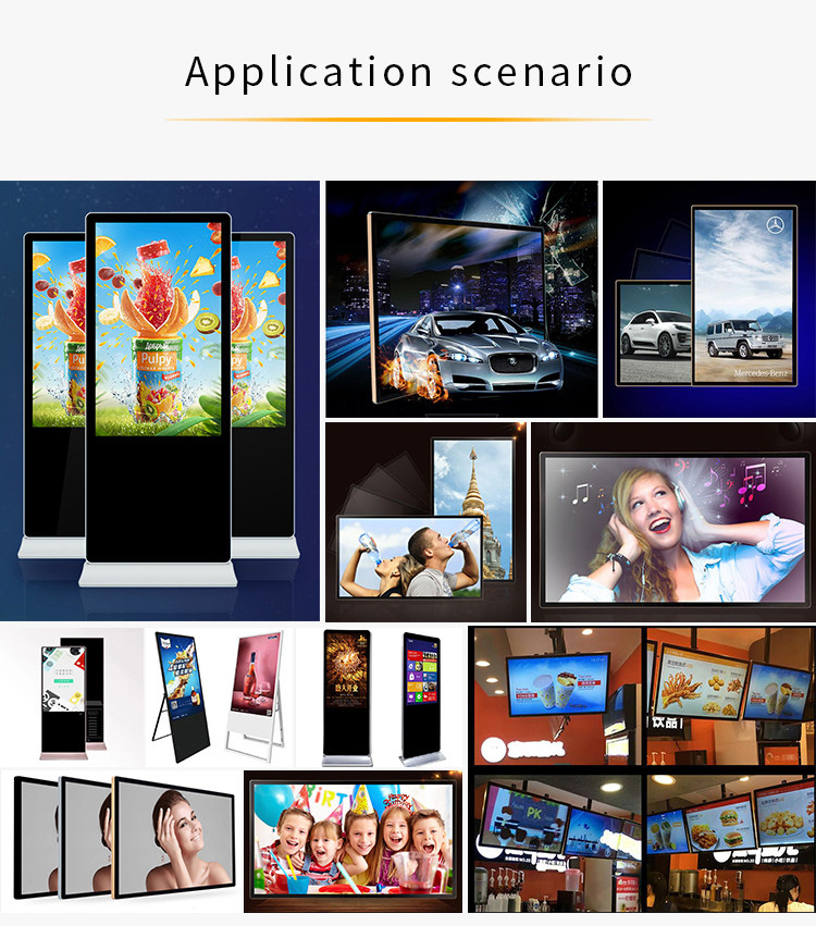 Floor standing vertical tv touch screen kiosk 4k outdoor advertising player display screen HD lcd led digital signage